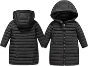 [KEOYA] Boys Girls Hooded Puffer Long Jackets Lightweight Winter Down Coat Warm Padded Outwear