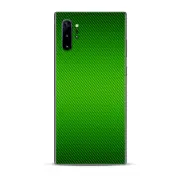 Skins Decal Wrap for Samsung Note 10 Plus Lime Green carbon fiber look