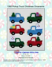 Pickup Truck Christmas Ornaments-Plastic Canvas Pattern or Kit