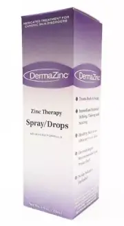 DERMAZINC Spray Drops for Body & Scalp Psoriasis, Dermatitis 4oz __