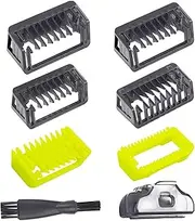 O blade Guards, Guards for Norelco QP2520 QP2530 QP2630 QP2620 QP2510 QP2521 QP2522 QP2531 QP6510, Guide Comb 1/2/3/5 MM Beard Trimmer Guards Replacement