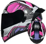 Modular Flip-Up Motorbike Helmet with Removable Linerfull Face Motorbike Helmetcomfortable and Durablefits Adult Men and Women Motocross DOT/ECE Approved