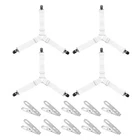 4Pcs Bed Sheet Straps,Adjustable Fitted Sheet Clips with Metal Clips,Elastic ...