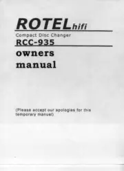 Rotel RCC-935 CD Changer Owners Manual
