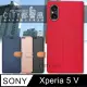 CITY都會風 SONY Xperia 5 V 插卡立架磁力手機皮套 有吊飾孔