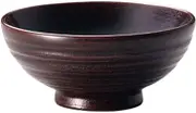 J-Kitchens Miso Soup Bowl, Made in Japan, Wooden, Ground Powder, Rice Bowl (Large), Tamari (1 Guest), 5.2 inches (13.3 cm), Lacquered and Hand-Painted Sonoichi