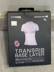ENDURA Women's TRANSRIB BASELAYER Short Sleeve White Size Large