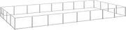 Dog Kennel Silver 32 m² Steel,Dog Kennels & Runs 52.3KG-3082154