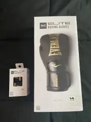 14 Oz Everlast Elite Boxing Gloves With Hand Wraps Included