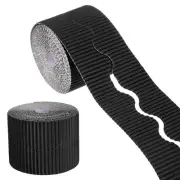 Corrugated Paper Bulletin Border for Classroom Decoration, Black