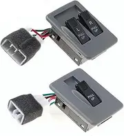 Front Left/Right Electric Power Window Master Switch Button Fit for Kia Pride KK12B-66-350 KK12B-66-370 KK12B-66350(Black)