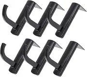 NUOBESTY 6pcs Headphone Stand Holder for Gaming Headsets Adjustable Headphone Hanger Strong Adhesive Mount for Desk Black