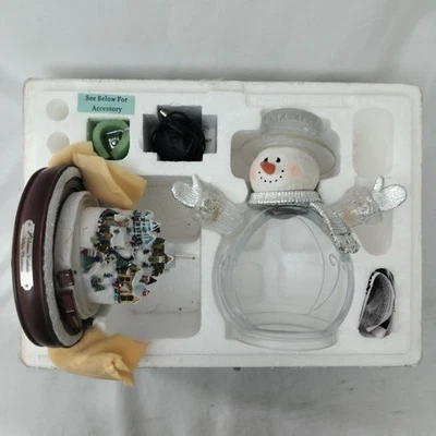 Thomas Kinkade White Christmas Snowman Masterpiece Figurine 12" IN BOX TESTED