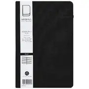 Modena A5 Linen Ruled Notebook Black