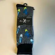 NEW MENS MARC ECKO CACTUS CREW SOCKS NWT SHOE SIZE (6 - 12) BLACK/BLUE