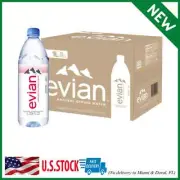 Evian Natural Spring Water, 1L Bottles, 12-Pack, Naturally Filtered Spring Water