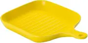 Ceramics Rectangular Baking Dish with Handle for Oven Ceramic Baking Pan Creative Salad Plate Fruit Plate-yellow