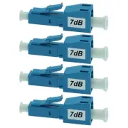 4x 7dB LC/UPC Connector Fiber Optic Optical Attenuator Plug-in Type Single Mode