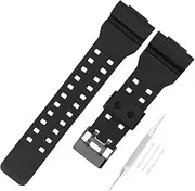 [JETHENG] Men's Resin Strap Compatible for 29mm×16mm Casio G-Shock 10437723 GD350 GD-350 Ladies outdoor work waterproof watch band wrist strap Buckle (Black)