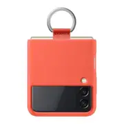 Samsung Galaxy Z Flip3 5G Silicone Cover with Ring - Coral