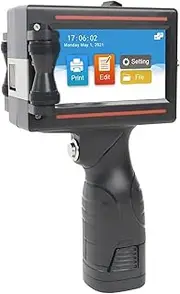 Inkjet Printer High Definition Inkjet Code Printer with 4.3 Inch LED Touchscreen Quick-Drying Ink Cartridge for Label/Production Date/Barcode/Trademark/Logo/Graphic etc.