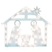 Impact White Nativity Lighted Christmas Window Silhouette Decoration