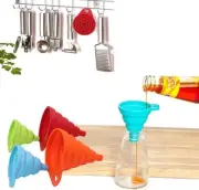 Kitchen Funnel Small and Large Kitchen Gadgets Accessories Food Grag set 4 Pack