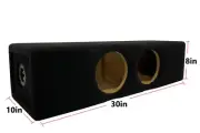 Car Audio Dual 8" Vented Subwoofer Stereo Sub Box Ported Speaker-Reinforced