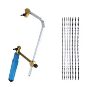 Mini Hand Saw U Type Frame Adjustable Craft Tools 8PCS Spiral Blades Perfect for DIY Projects Jewelry Making Woodworking