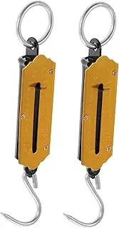 [Kisangel] Portable Spring Scale Luggage Weighing Hook 12kg Capacity Copper-Plated for Fruit Vegetables Hand Scale