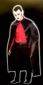 Halloween Vampire Cape - Black - Size: Adult One Size Fits Most - NEW