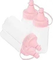 CONGARTENO 4 Pack Condiment Squeeze Bottles Salad Sauce Dispenser Mustard Bottle Ketchup Reusable for Bbq Outdoor Use