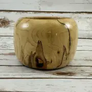 Spectacular Spalted Maple Yarn Bowl 4" #1195