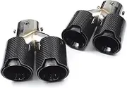 Compatible For 2019+ BMW G20 G21 M340i G22 M240i G42 440i Dual Quad Out Exhaust Carbon Fiber Muffler Tip Exhaust System Nozzle Exhaust