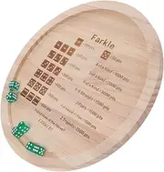VANZACK 1Set Wooden Dice Tray for Farkle Family Board Games Portable Gaming Accessory for Outdoor Activities Safe and Dice Holder