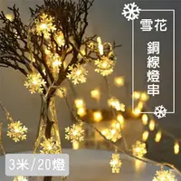 在飛比找樂天市場購物網優惠-LED 雪花片 銅線燈(3米/6米長) 燈串 聖誕節 告白氣