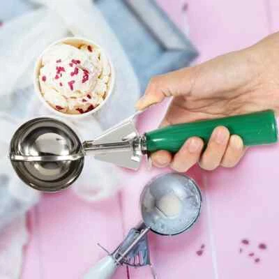 Stainless Ice Cream Scoop Spoon Plastic Handle Kitchen Hot Tool Ice Cream New