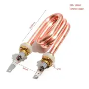 Metal Immersion Water Heater Flange Copper Tube Durable Steel Thread 75-80mm