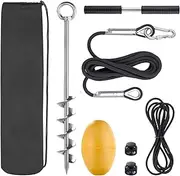 17" Sand Anchor Kit for Boat Shallow Water Anchor, 304 Stainless Steel Screw in Boat Anchor for Beach, Sandbar,Jet Ski Anchor, Kayak Anchor