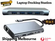 Laptop Docking Station USB-C HUB Type-C PD USB 3.0 Adapter 4K HDMI VGA SD/TF