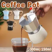 Portable Coffee Maker Wood Grain Handle Outdoor Manual Espresso Machine Camping