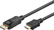goobay 64847 - 3M DisplayPort 2.0 to HDMI 2.1 8K @ 60Hz Cable / 4K @ 144Hz High Speed / TV, Monitor, Laptop, Projector Compatible