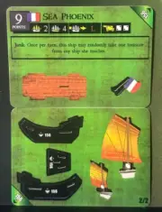 Wizkids Pirates Pocket Model CSG Ocean's Edge Sea Phoenix #156 Unpunched USA