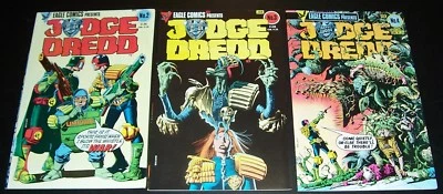 Lot/6: 2, 3, 4, 5, 9, 11 VFNM-NM- JUDGE DREDD John Wagner, Brian Bolland, Bag&Bd