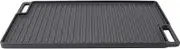 Rectangular Cast Iron Grill Plate, Non Stick Reversible Grill Plate with Handles, Sturdy Heavy Duty Double Burner Griddle for Indoor Stovetop or Outdoor Camping BBQ