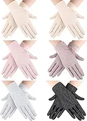 [SATINIOR] 6 Pairs Women Summer UV Protection Gloves Touchscreen Driving Gloves Non-Slip Sun Protective Gloves