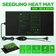 Seedling Heating Mat Map 30W Thermostat Plant Seed Heat Warming Pad Propagation Hydroponic Temperature Controller Germination Starter Sprout 50x25cm
