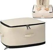 Winter Clothes Storage Containers | Quilt Storage Bags With Zipper - With Handle Large Sheet, Winter Clothes, Pillow Bag For Quilt Two-Way Zipper