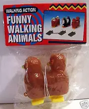 Vintage Ramp Walker Walking Baby Owlet Twins Pkg Header Toy Old Vending Stock