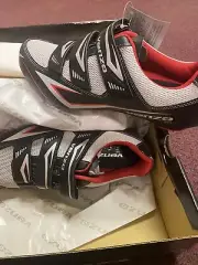Venzo Road Bike Cycling Shoes, Black / Gray SH-R07B-44-5 - Size US 10 | NEW